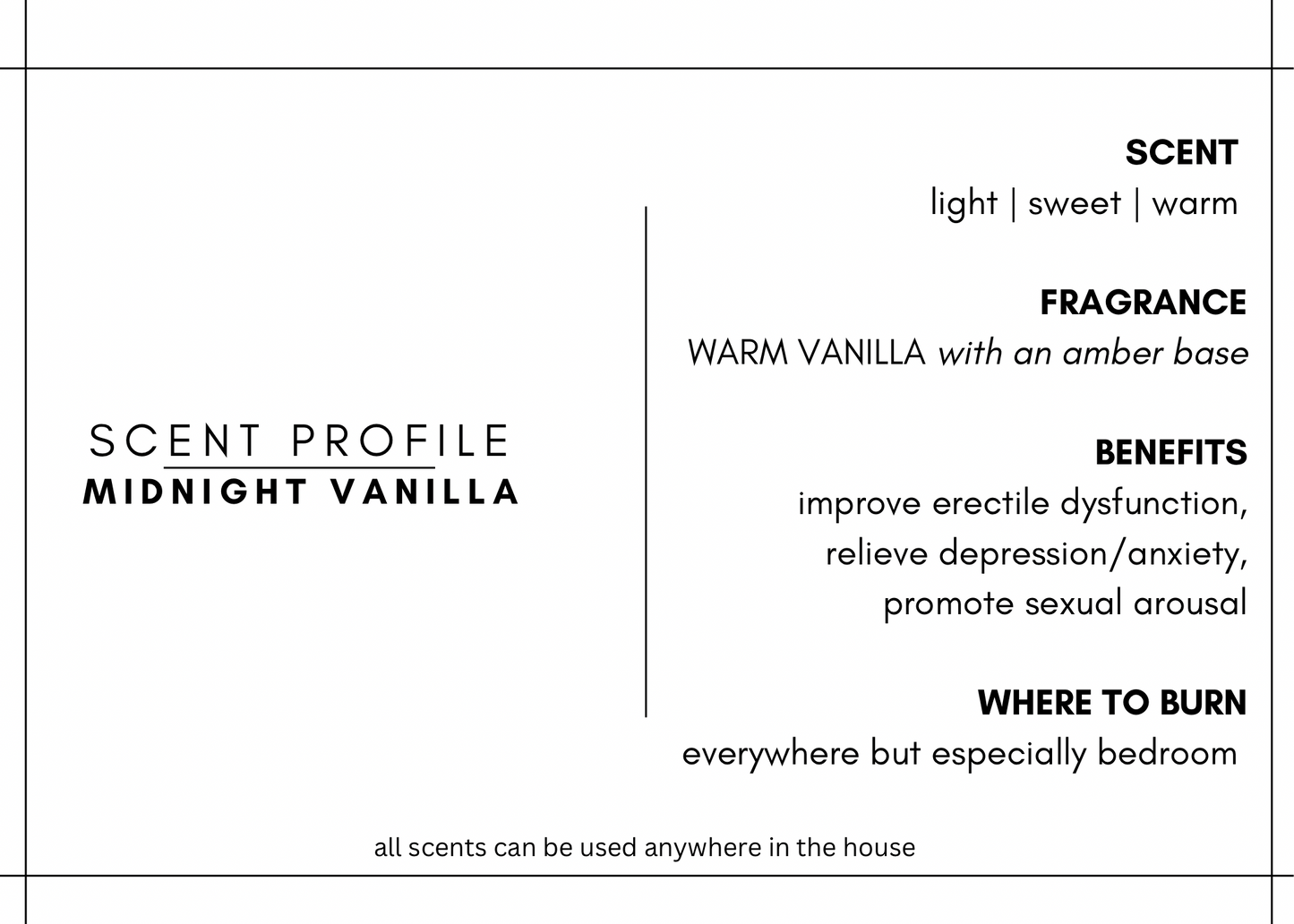 MIDNIGHT VANILLA - AROMATHERAPY CANDLE